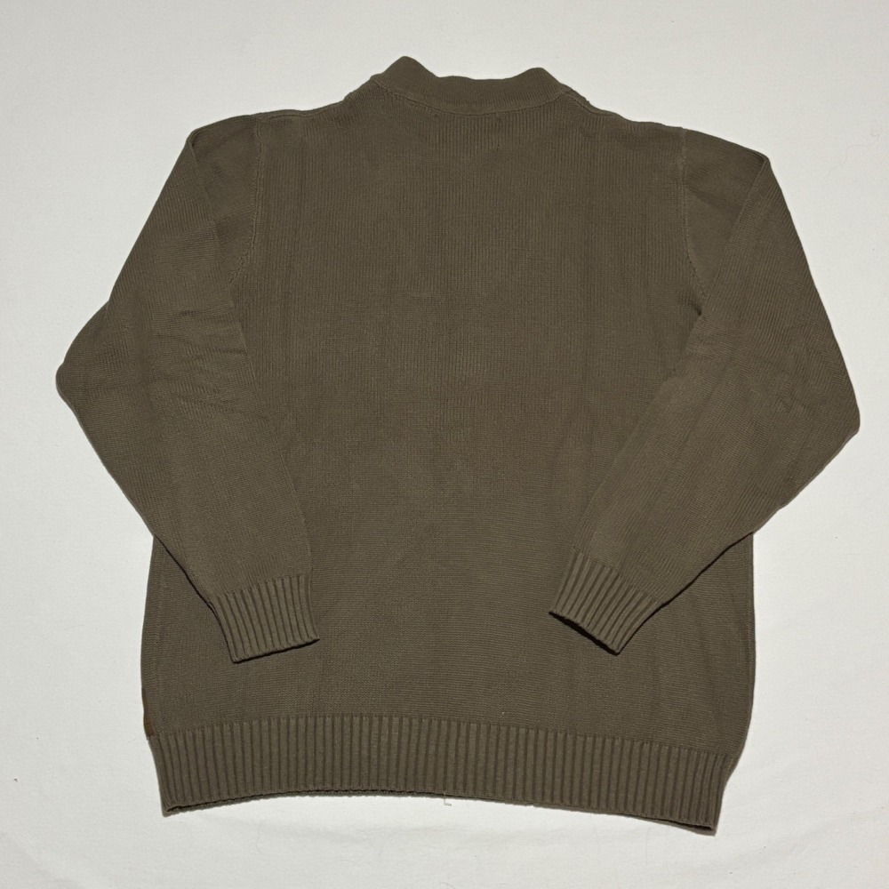 NWT Clearwater Outfitters Henley Long Sleeve Mens L Olive Green Cotton Waffle - Picture 2 of 7